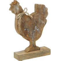 Product Wooden chicken, spring decoration, Easter figure natural, white washed H26cm