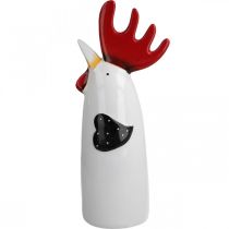 Product Ceramic Rooster Kitchen Decoration Chicken White H23cm 2 pcs