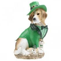 Product Beagle in Hat St. Patrick's Day Dog in Suit Garden Decor Hound H24.5cm