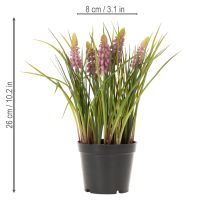 Product Artificial hyacinth plant in a pot, perfect decoration for home and office, 26cm