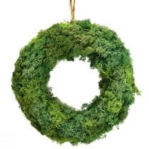 Iceland moss wreath wall decoration natural wreath green preserved Ø34cm