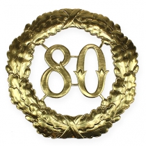 Anniversary number 80 in gold Ø40cm