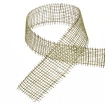 Product Jute Ribbon Mesh Ribbon Decorative Ribbon in Green Olive 5cm 40m
