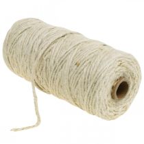 Product Jute cord, deco cord, handicraft ribbon natural colour, bleached Ø4mm L100m