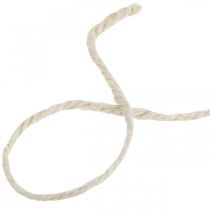 Jute cord, deco cord, handicraft ribbon natural colour, bleached Ø4mm L100m