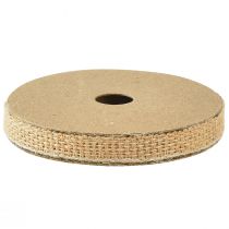 Product Jute ribbon decorative ribbon bronze natural ribbon woven 12mm 10m