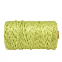 Product Jute ribbon jute cord ribbon decorative ribbon jute green Ø4mm 100m