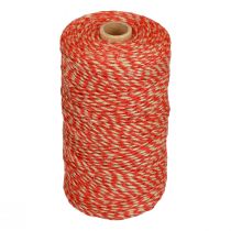 Product Jute ribbon jute cord jute cord red natural color Ø2.5mm 200m