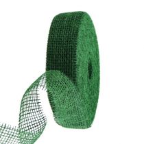 Product Jute ribbon dark green 5cm 40m