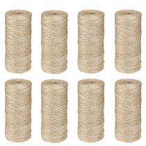 Product Jute yarn natural jute cord 2mm 50m per yarn roll × 8pcs