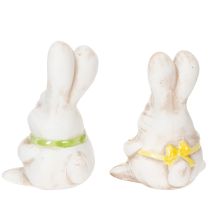 Product Easter Bunny Figurines, Hand-Painted Ceramic Decorations, Fun Design for Easter Decorating, 11cm, 4 Pieces