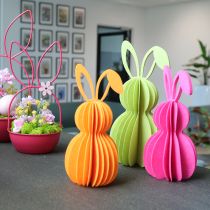 Product Decorative felt rabbit figure for spring decoration, 20cm, 4 pieces