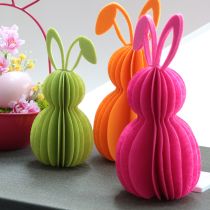 Product Decorative felt rabbit figure for spring decoration, 20cm, 4 pieces
