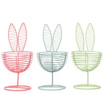 Product Wire rabbit as an open decorative object for modern spring and Easter ideas, 16cm, 3 pieces