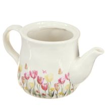 Product Ceramic jug with floral motif for springtime accents in the living area 20cm
