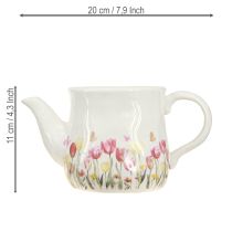 Product Ceramic jug with floral motif for springtime accents in the living area 20cm