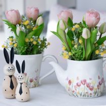 Product Ceramic jug with floral motif for springtime accents in the living area 20cm