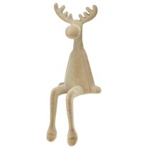 Product Elk flocked edge sitter brown 31cm 3 pieces