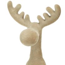 Product Elk flocked edge sitter brown 31cm 3 pieces