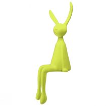 Product Easter bunny sitting on a shelf, flocked, yellow-green, 56cm