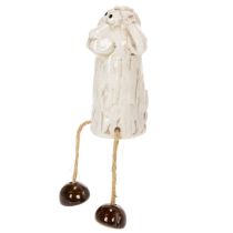 Product Ceramic sheep figurine, sitting sheep, for Easter and year-round decoration, 18cm, 3 pieces