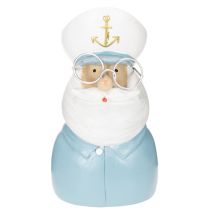 Product Captain figurine, maritime decoration with glasses and hat, 16cm