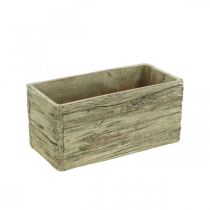 Product Plant box concrete rectangular wood look brown 23×10.5cm H11cm