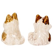 Product Ceramic Cat Decorative Figurines, Funny Animal Figurines for Living Room Decoration, 8cm, 4 Pieces