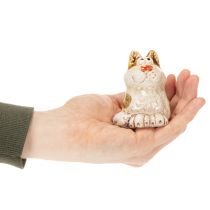 Product Ceramic Cat Decorative Figurines, Funny Animal Figurines for Living Room Decoration, 8cm, 4 Pieces