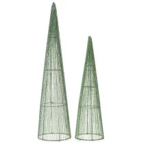 Product Metal flower cones, green, for floral arrangements, 62cm, 2 pieces