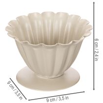 Product Bowl, goblet, flower calyx, cream-colored decoration, 9cm
