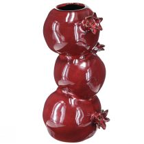 Product Ceramic vase pomegranate flower vase dark red H23.5cm