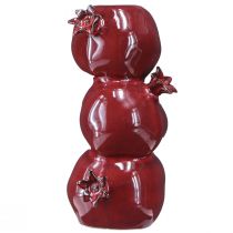 Product Ceramic vase pomegranate flower vase dark red H23.5cm