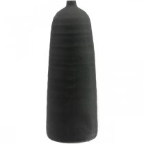 Ceramic Vase Black Deco Vase Floor Vase Ø18cm H48cm