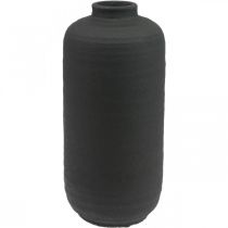 Ceramic Vase Black Decorative Vases Rustic Ø15.5cm H34cm