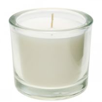 Product Candle in glass Candle jar wax candle white Ø9cm H8cm