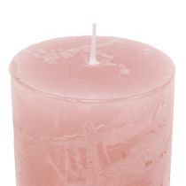 Candle old pink 60mm x 80mm dyed 8pcs