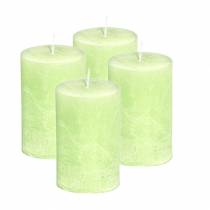 Product Candle Lime Green​​​​​​​​ solid coloured 60mm x 80mm 4 pcs