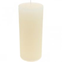 Pillar candles colored cream white 85 × 200mm 2pcs