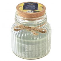 Scented candle in glass Citronella sage green H11,5cm