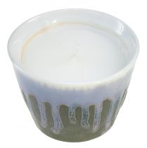 Citronella candle in pot ceramic vintage green Ø8.5cm