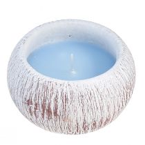 Citronella Candle Blue Ceramic Bowl Vintage Balcony H8cm