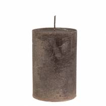 Product Premium Pillar Candle Set of 2, Copper Metallic Look, Ø85mm, H120mm - Elegant Table Decoration Candle