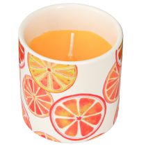 Product Candles Outdoor Ceramic Pot Citronella Fruit H7cm 3pcs