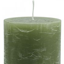Product Solid coloured candles olive green various sizes