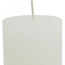 Pillar candles Rustic colored candles white 60/110mm 4pcs