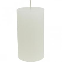 Pillar candles Rustic colored candles white 60/110mm 4pcs