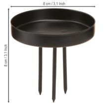 Product Candle holder Advent wreath metal matte black Ø8cm 4 pcs