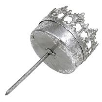 Product Candle holder antique silver tealight holder Ø5cm H10cm 4 pcs