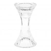 Product Candle Holder Glass Round Stick Candle Holder Ø7cm H13cm 2pcs